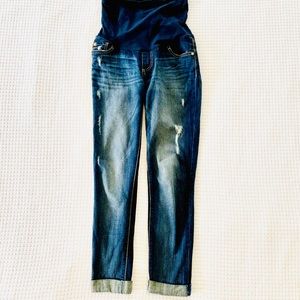 Pea in the Pod Maternity Distressed Cropped Denim